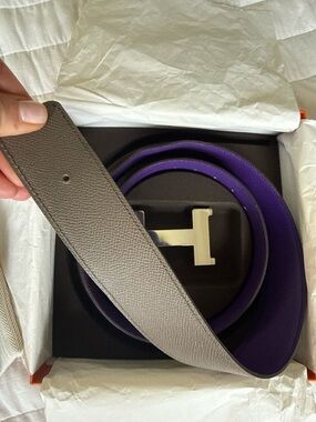 Hermès Constance H Belt Set  ⭐️ 2 reversible leather straps one buckle men/women